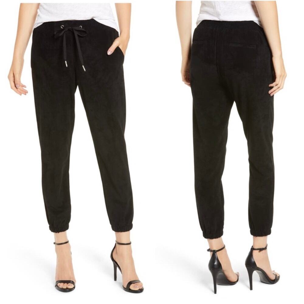n: Philanthropy Velour Paperbag Jogger Pants in Black Cat Size XS